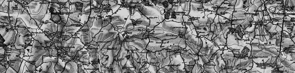 Old map of Rede in 1898