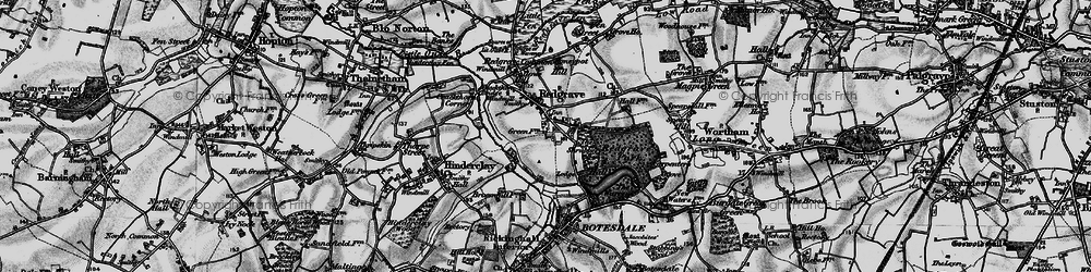 Old map of Redgrave in 1898