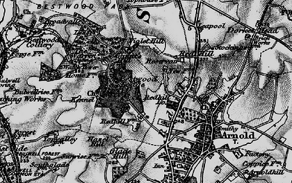 Old map of Bestwood Lodge in 1899