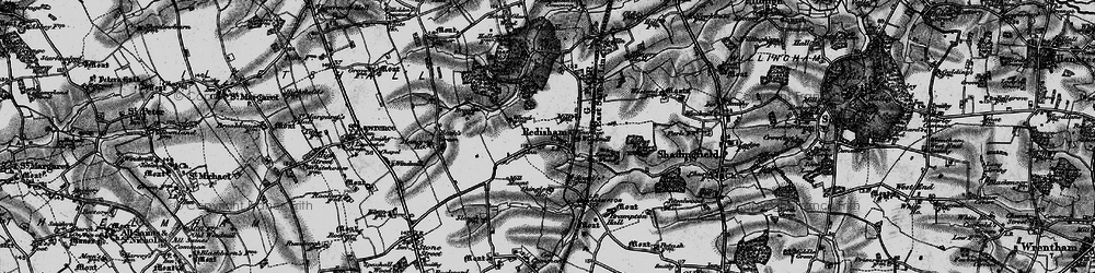 Old map of Brampton Old Hall in 1898