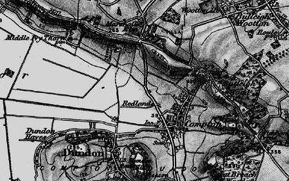 Old map of Redlands in 1898