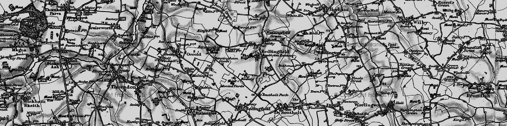 Old map of Redlingfield in 1898
