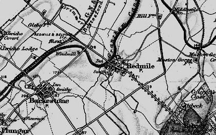 Old map of Redmile in 1899