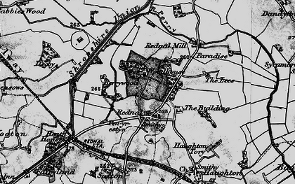 Old map of Rednal in 1897