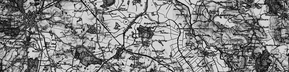 Old map of Rednal in 1897