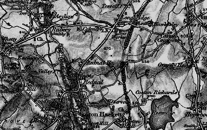 Old map of Rednal in 1899