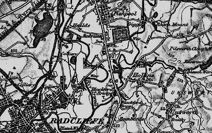 Old map of Redvales in 1896