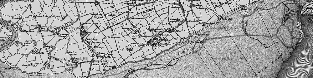 Old map of Redwick in 1898
