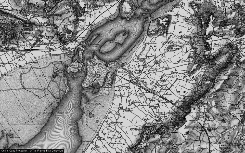 Old Map of Historic Map covering Binn Wall, The in 1898