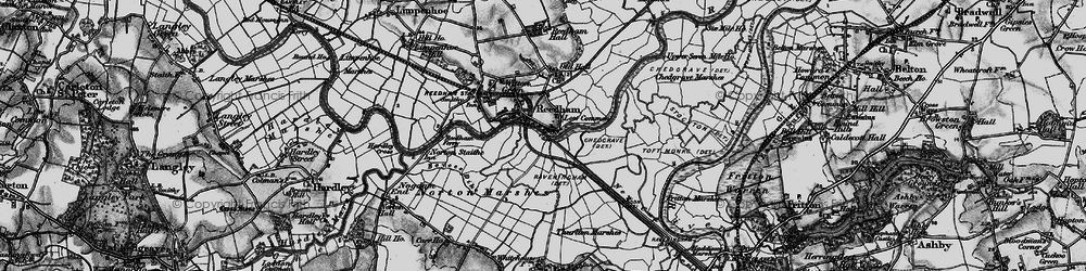 Old map of Boyce's Dyke in 1898