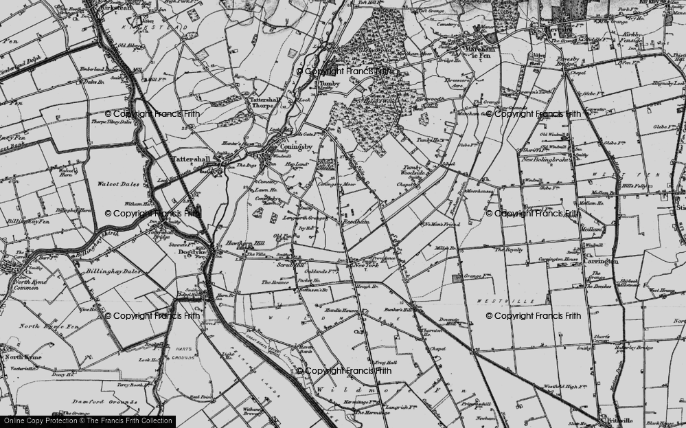 Old Map of Reedham, 1899 in 1899