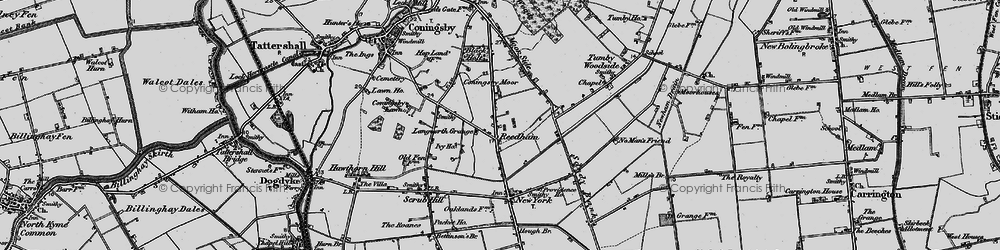 Old map of Reedham in 1899
