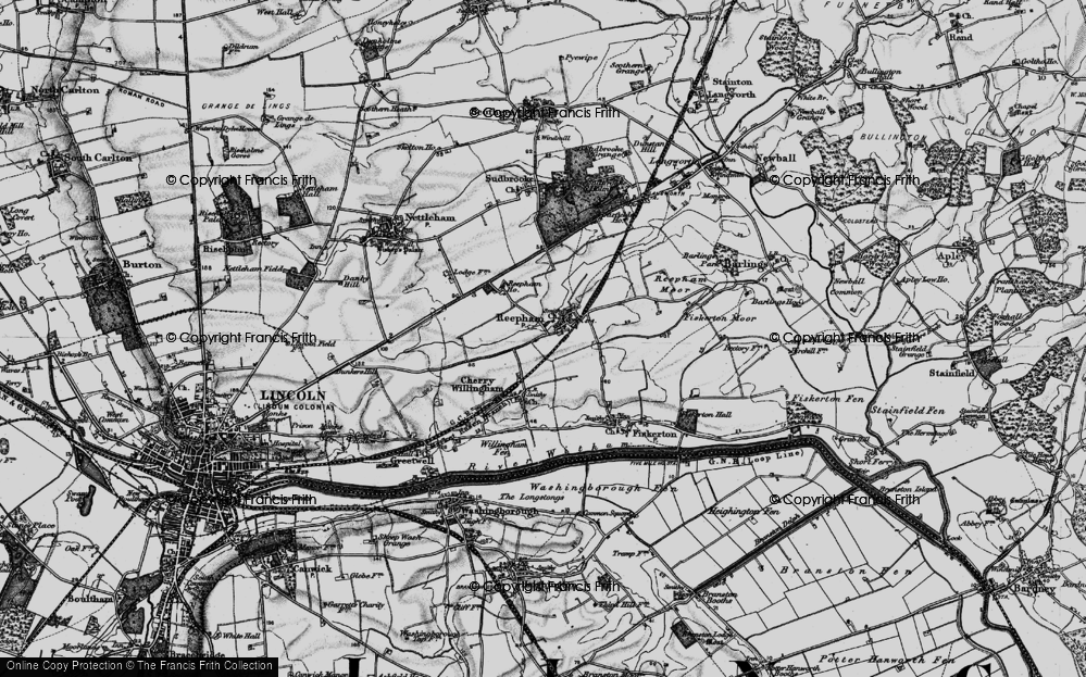 Old Map of Reepham, 1899 in 1899