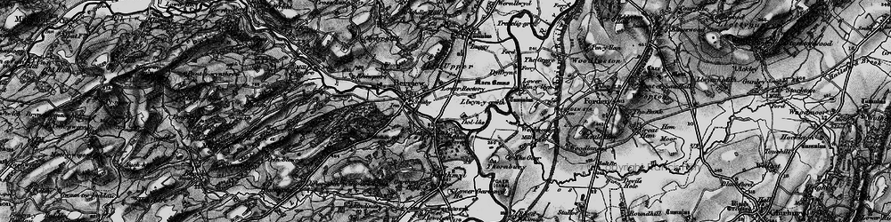 Old map of Garthmyl in 1899