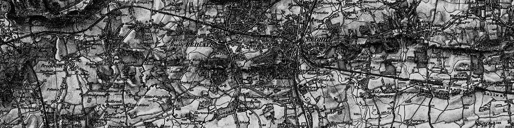 Old map of Reigate in 1896