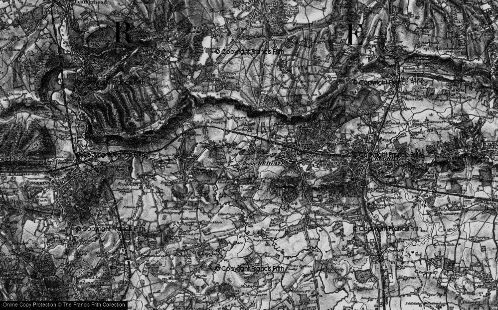 Old Map of Reigate Heath, 1896 in 1896