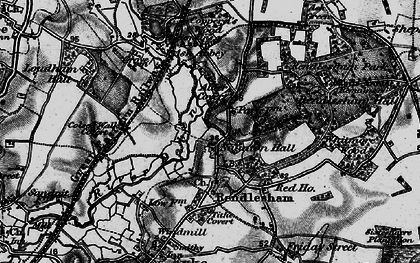 Old map of Rendlesham in 1895