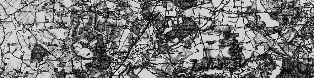 Old map of Rendlesham in 1895