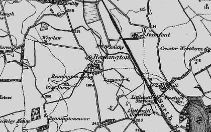 Old map of Rennington in 1897