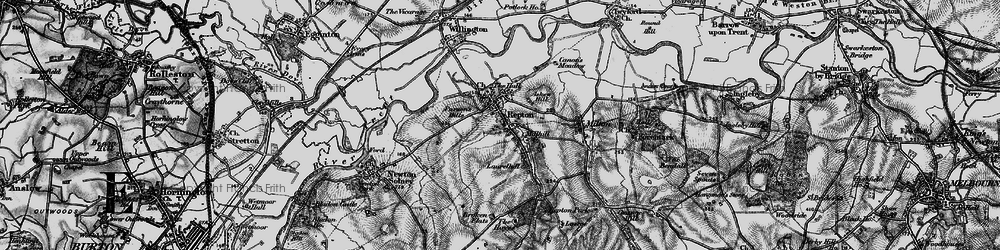 Old map of Repton in 1895