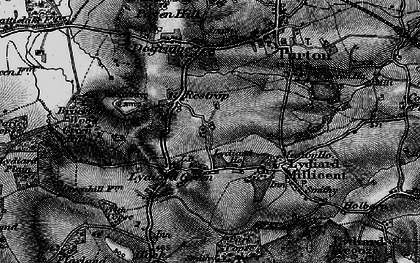 Old map of Restrop in 1896