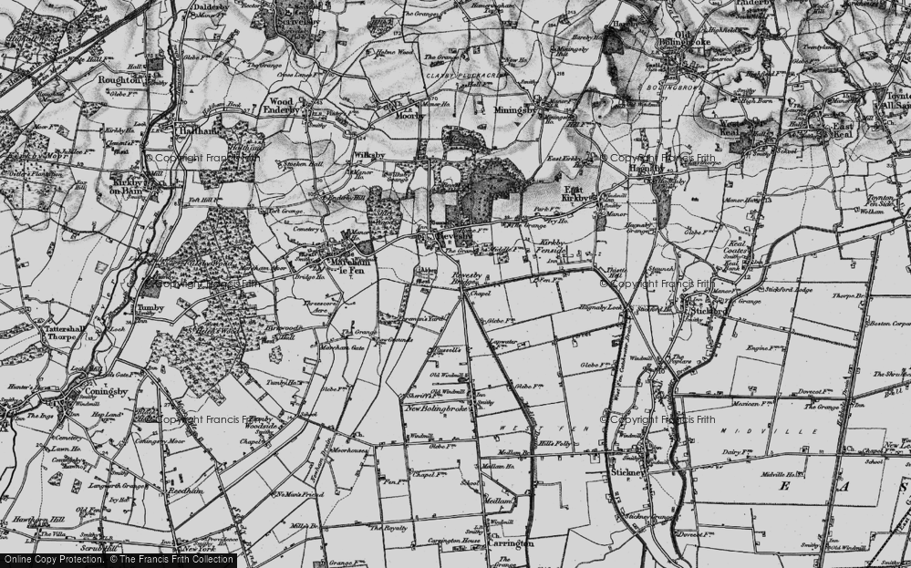 Old Map of Revesby Bridge, 1899 in 1899