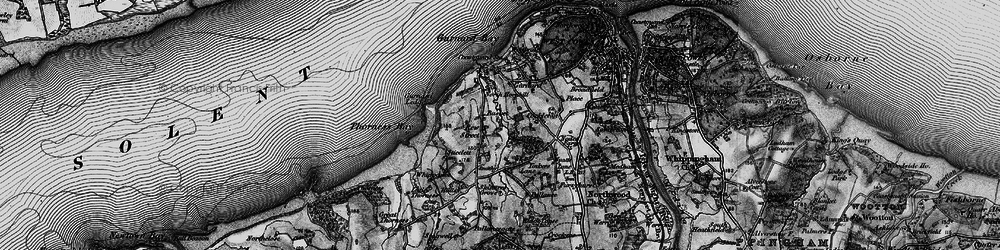 Old map of Thorness Bay in 1895