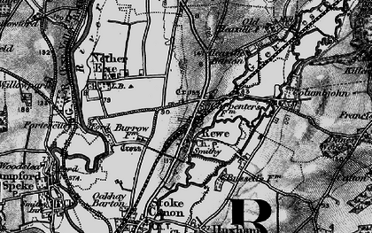 Old map of Rewe in 1898