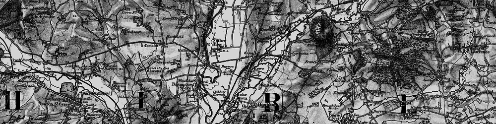 Old map of Rewe in 1898