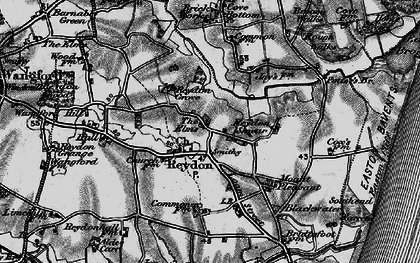 Old map of Reydon in 1898