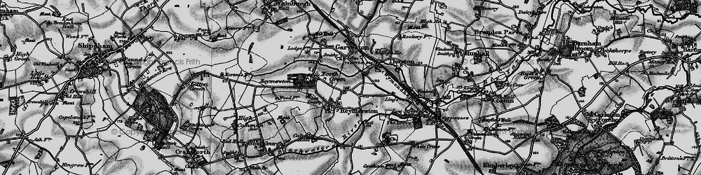 Old map of Reymerston in 1898