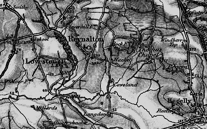 Old map of Langdon in 1898