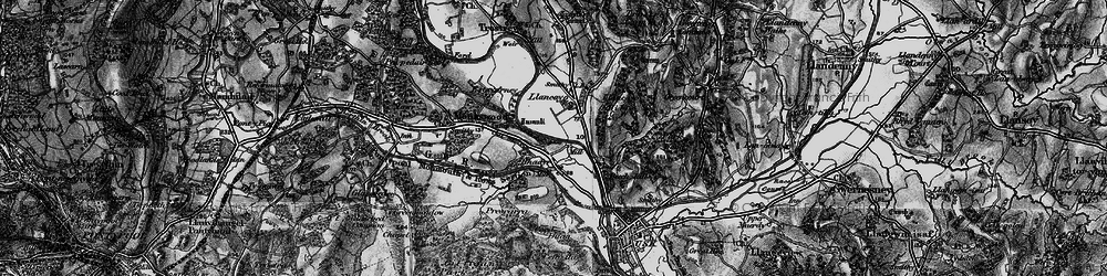 Old map of Rhadyr in 1897