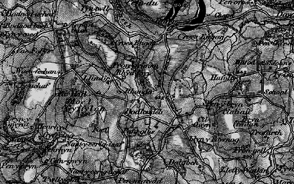 Old map of Rhandir in 1899