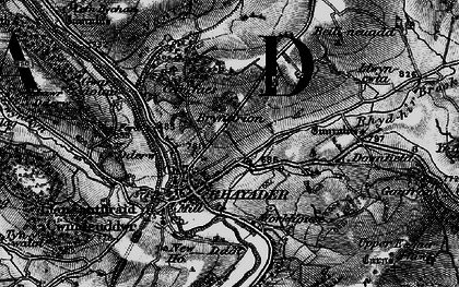 Old map of Rhayader in 1898