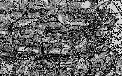 Old map of Rhewl in 1897