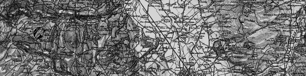 Old map of Rhewl in 1897