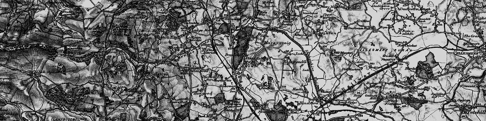 Old map of Rhewl in 1897