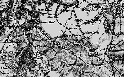 Old map of Rhewl in 1897