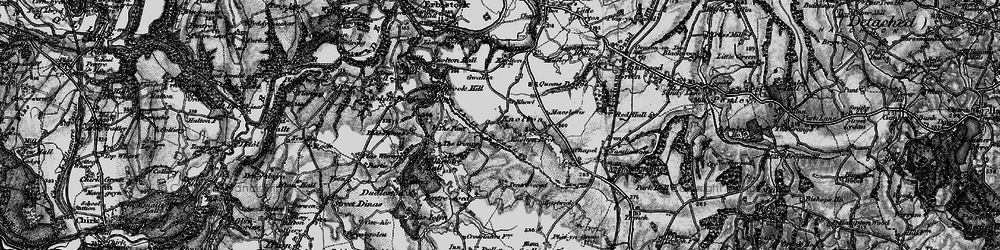 Old map of Rhewl in 1897