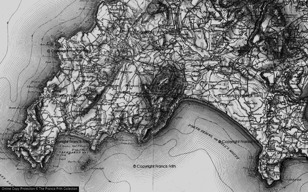 Old Map of Historic Map covering Ty Mawr in 1898