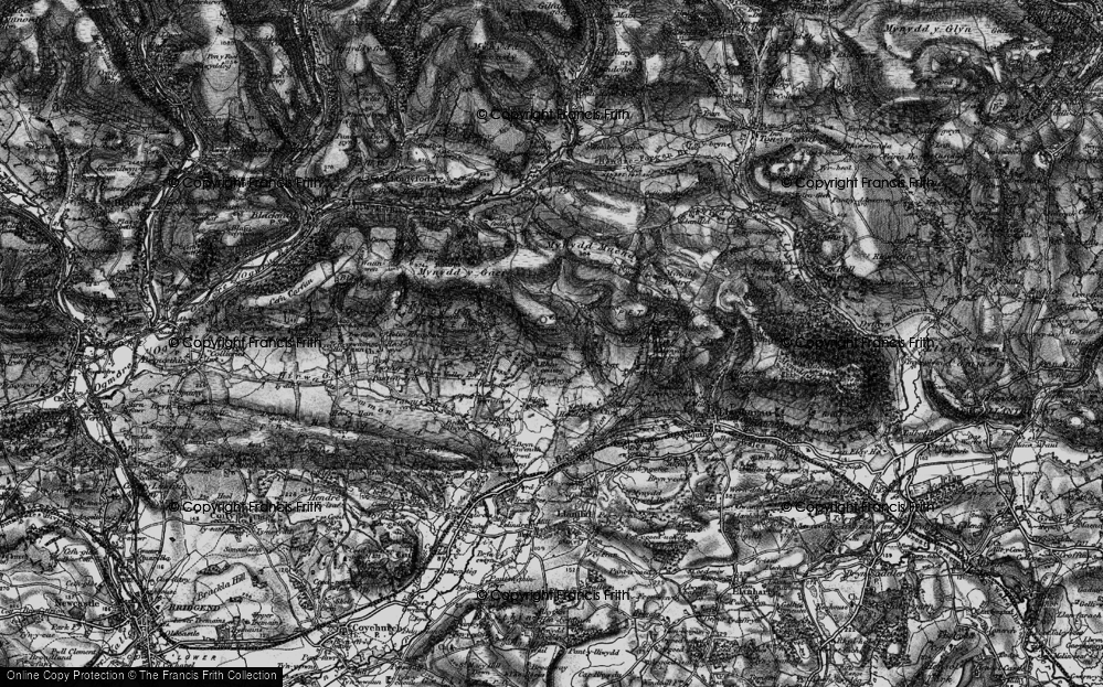 Old Map of Rhiwceiliog, 1897 in 1897