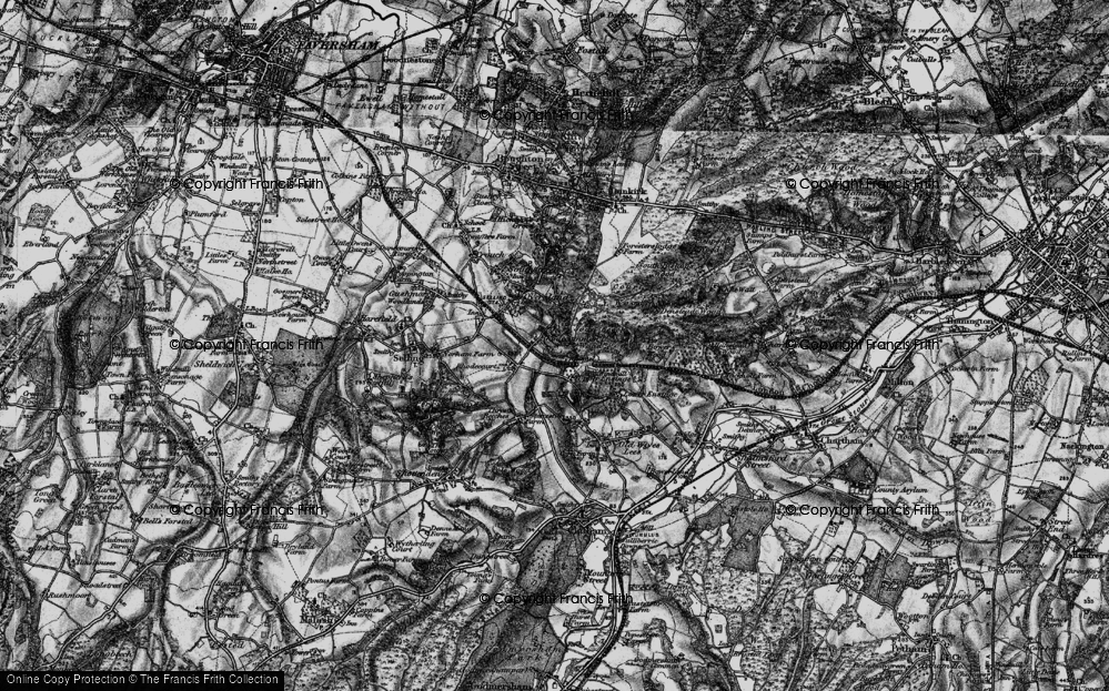 Old Map of Rhode Common, 1895 in 1895