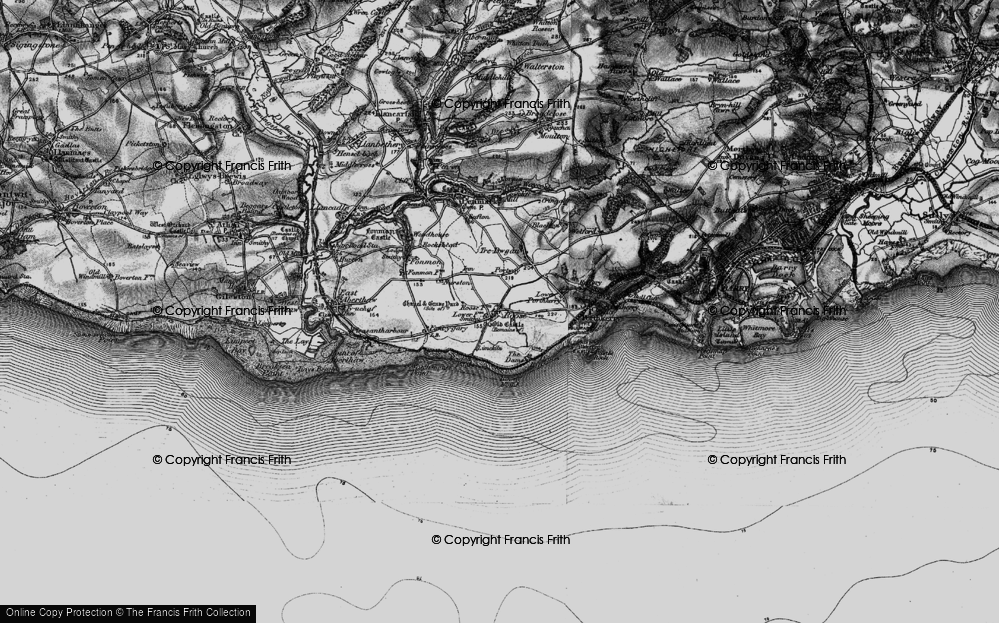 Old Map of Rhoose, 1897 in 1897