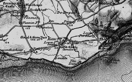 Old map of Rhoose in 1897
