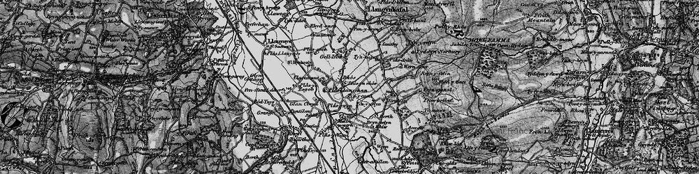 Old map of Rhôs in 1897