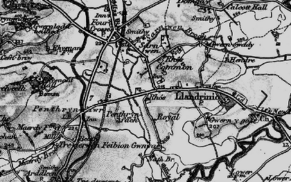 Old map of Rhos in 1897