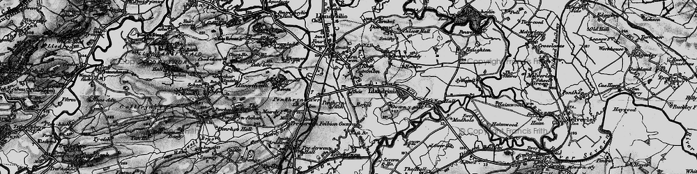 Old map of Rhos in 1897