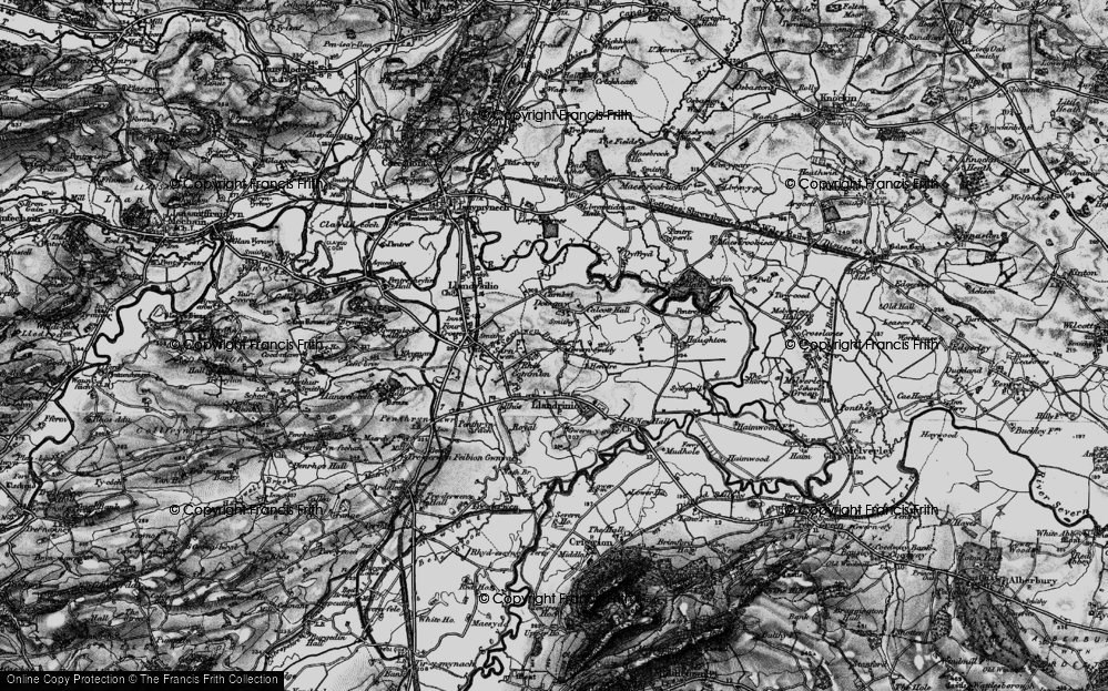 Old Map of Rhôs Common, 1897 in 1897