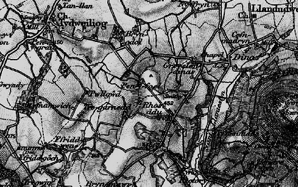 Old map of Tyn Llidiart in 1898